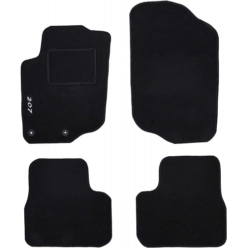 Tappetini Auto In Moquette Per 207 Con 2 Clip Di Fissaggio